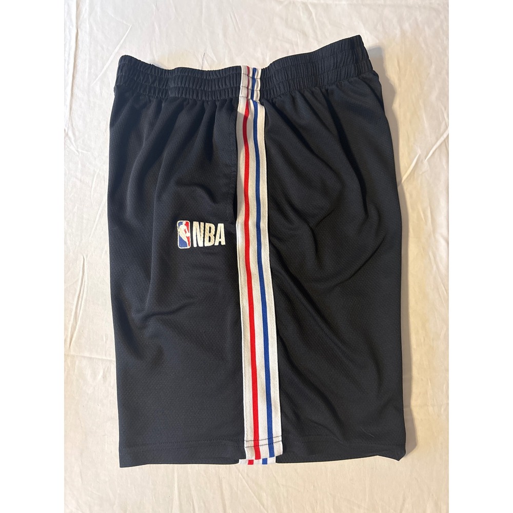 NBA Basketball Shorts Mens X- L Black Side Stripe Mesh Athletic Sporty